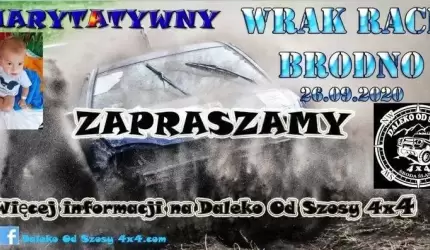 Charytatywne wyścigi wraków w Brodnie