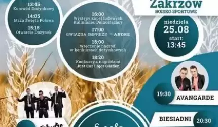 Dożynki Gminy Środa Śląska tym razem w Zakrzowie