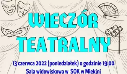 Wieczór teatralny w ośrodku kultury w Miękini