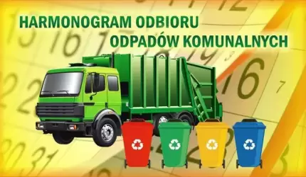 Harmonogram odbioru odpadów komunalnych na styczeń i luty 2024