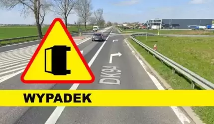 Wypadek na drodze krajowej koło Środy Śląskiej