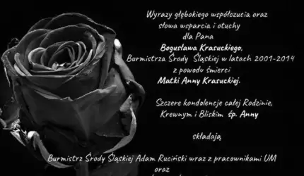 Kondolencje dla Pana Bogusława Krasuckiego
