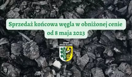 Gmina Środa Śląska uruchamia sprzedaż końcową węgla w obniżonej cenie