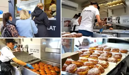 Pączkownia w Środzie Śląskiej już otwarta! Kolejki po świeże pączki ustawiają się od rana