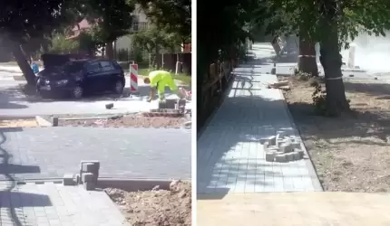 Chodnik w Świętem na ukończeniu