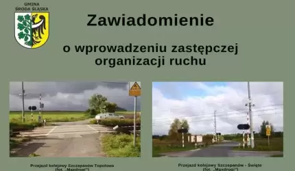 Zawiadomienie o wprowadzeniu zastępczej organizacji ruchu