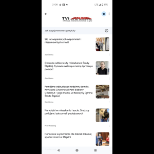 A news app displays various articles, including local stories and events, with images and headings.