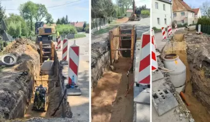 W Ogrodnicy trwają prace nad budową kanalizacji