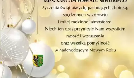 Najserdeczniejsze życzenia dla Mieszkańców Powiatu Średzkiego