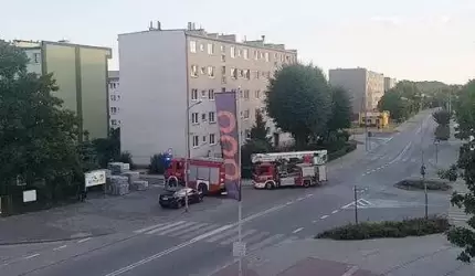 Interwencja Policji i Straży na średzkim osiedlu