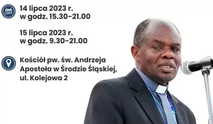 O. John Bashobora z Ugandy poprowadzi rekolekcje w kościele św. Andrzeja w Środzie Śląskiej