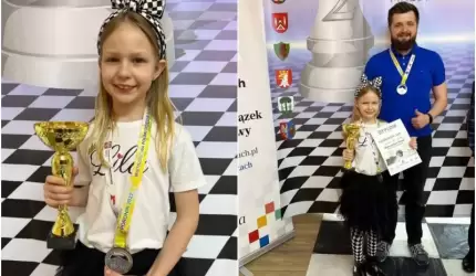 Lila Rządkowska Wicemistrzynią Polski do lat 8 w szachach klasycznych
