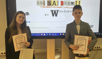 550 lat pierwszych polskich druków! Sukcesy uczniów z Kostomłotów