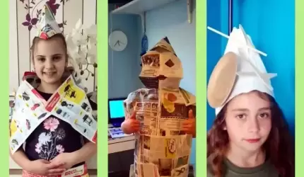 Z okazji Dnia Ziemi uczniowie z Ciechowa przygotowali pokaz mody ekologicznej