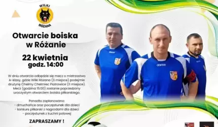 Uroczyste otwarcie boiska w Różanie już jutro!