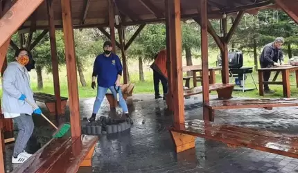 Mieszkańcy Miękini wspólnie zrobili wiosenne porządki