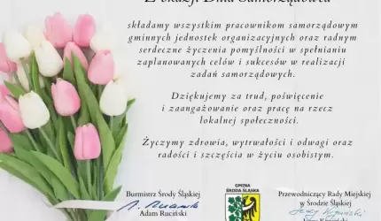 Życzenia z okazji Dnia Samorządowca