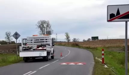 Przed Malczycami zamontowano próg zwalniający