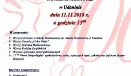 Obchody Święta Niepodległości w Udaninie