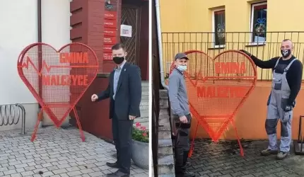 Pierwsze w gminie Malczyce serca na nakrętki już zamontowane!