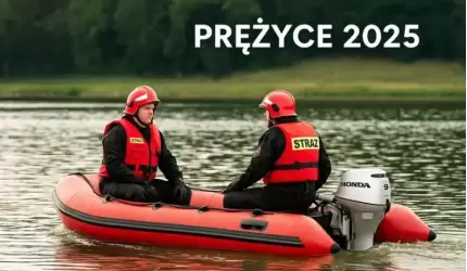 Alarm próbny, sprawdzian realny – strażacy w akcji nad zalewem w gminie Miękinia