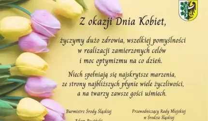 Serdeczne życzenia z okazji Dnia Kobiet