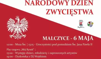 Zaproszenie na obchody Narodowego Dnia Zwycięstwa w Malczycach