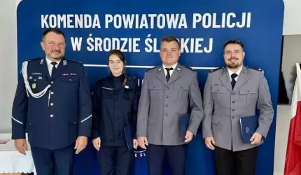 Uroczystość mianowania funkcjonariuszy i ślubowania nowo przyjętej funkcjonariuszki