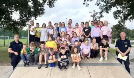 Bezpieczne wakacje - zajęcia ze średzką Strażą Miejską