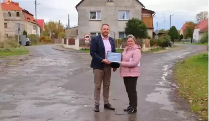 Droga w Lusinie, która ucierpiała wskutek powodzi czeka na remont