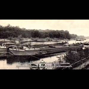 A vintage photo showing boats on a river, showcasing historical transport methods for goods like salt.